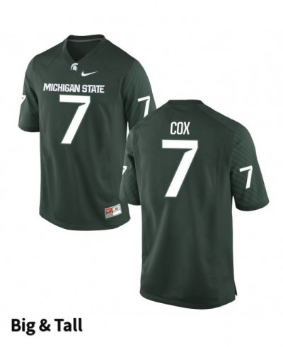 Men's Demetrious Cox Michigan State Spartans #7 Nike NCAA Green Big & Tall Authentic College Stitched Football Jersey HW50R62MH